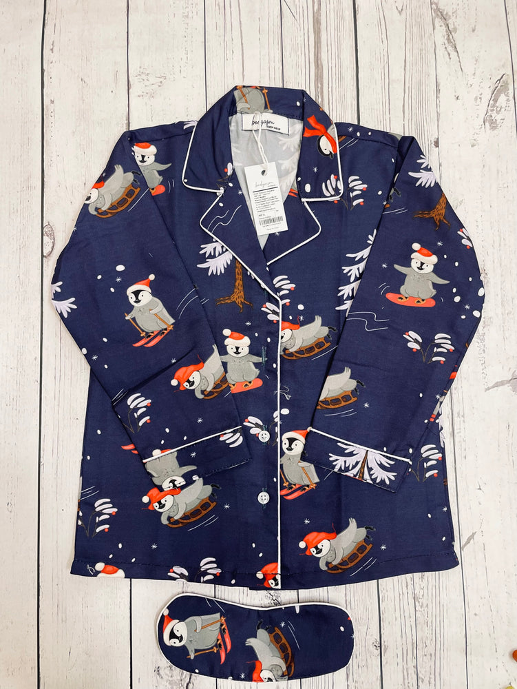 Load image into Gallery viewer, White Christmas Kids Nightwear Set