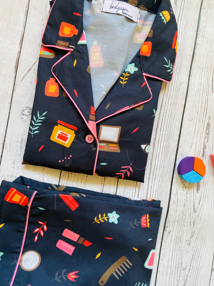 Load image into Gallery viewer, Blush And Mascara Nightwear Set