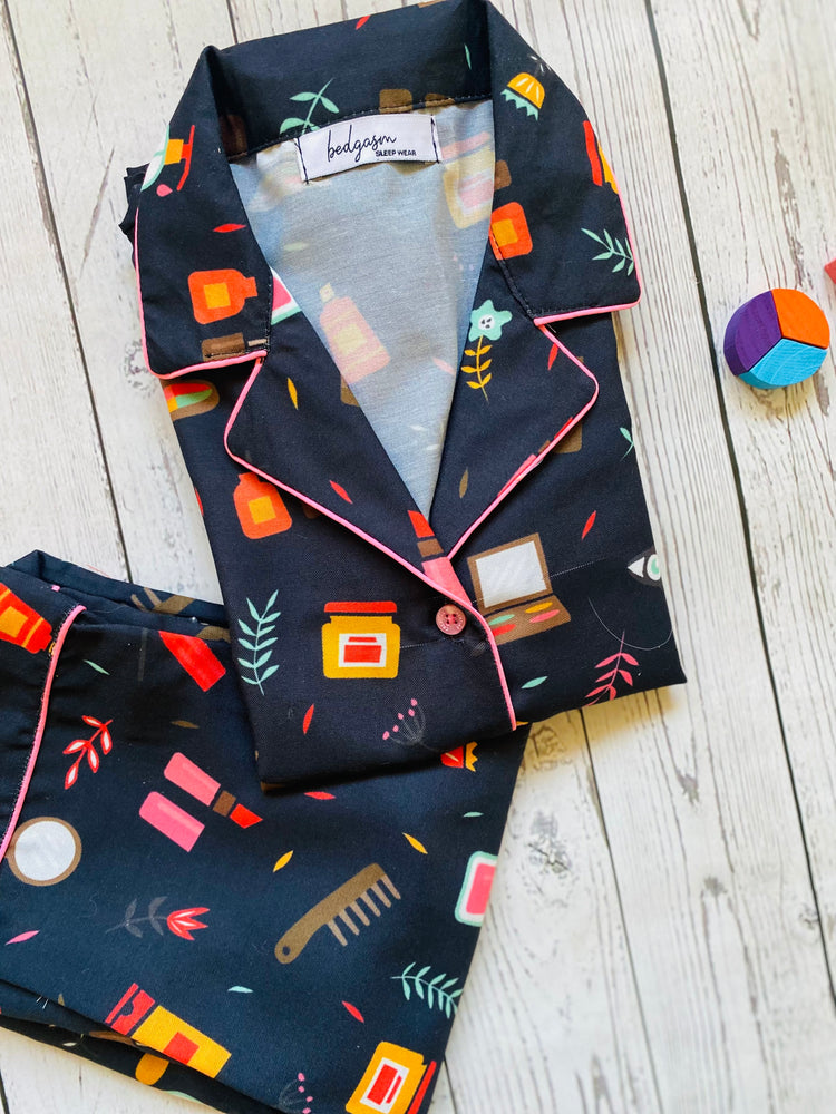 Load image into Gallery viewer, Blush And Mascara Nightwear Set