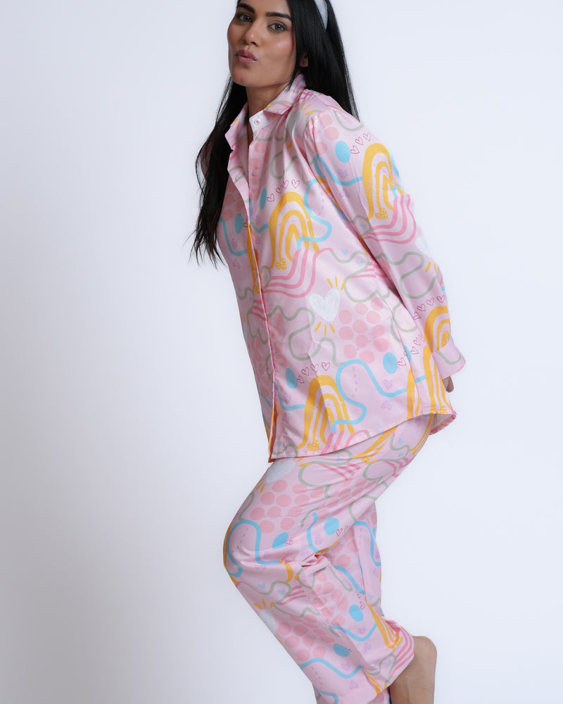 Load image into Gallery viewer, Heart and Hue - Pajama Set Nightwear Set
