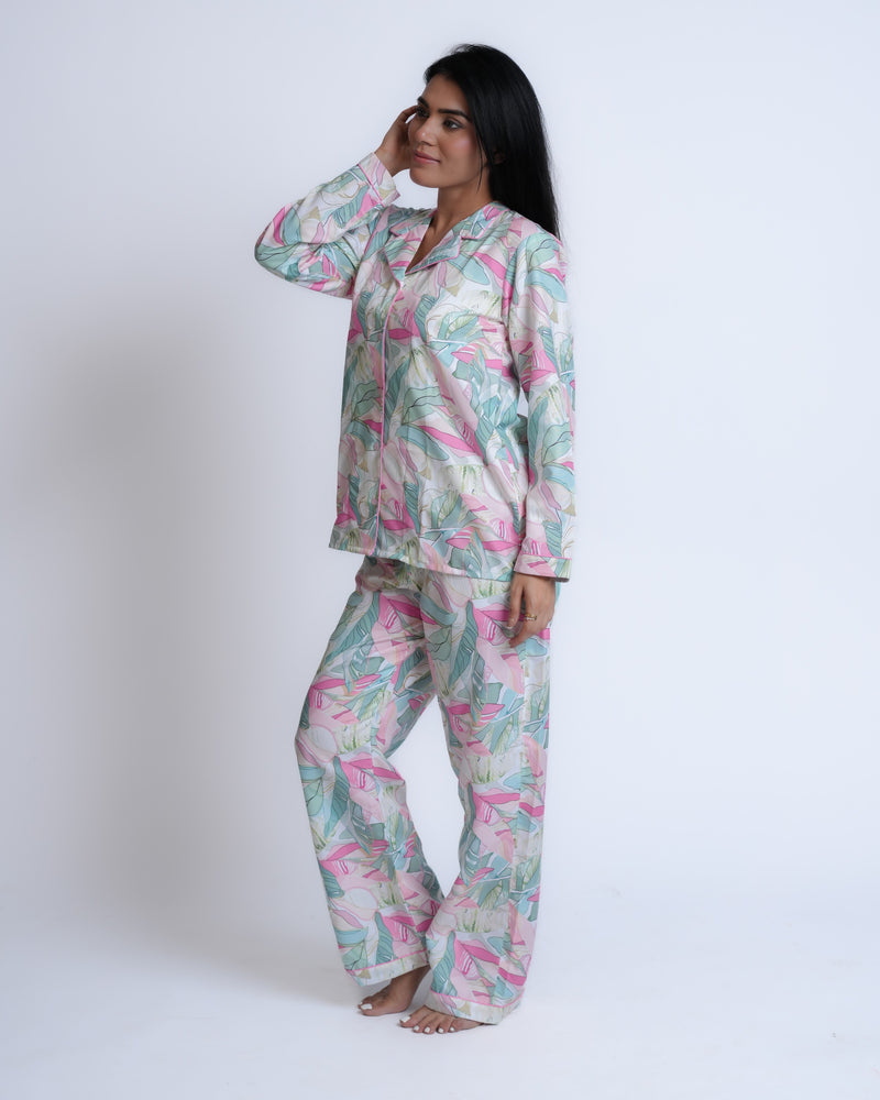 Load image into Gallery viewer, Paradise Petals - Pajama Set Nightwear Set
