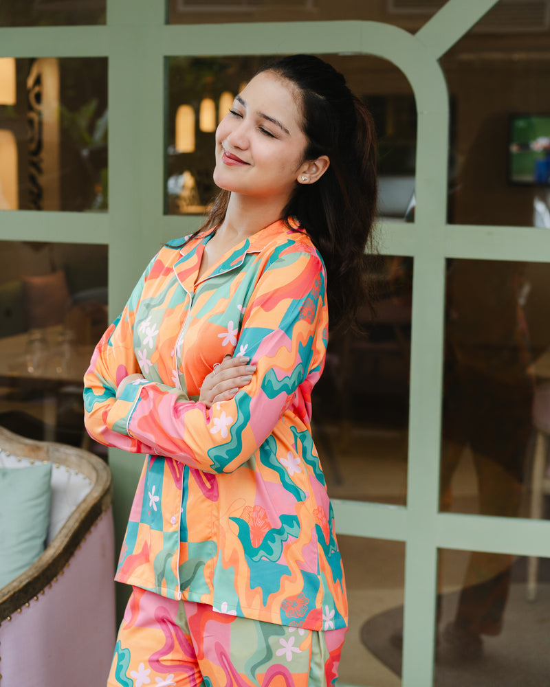 Load image into Gallery viewer, Apricot - Pajama set Nightwear Set