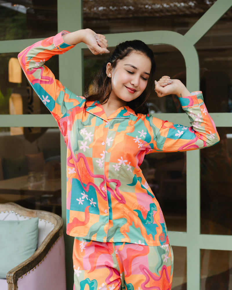 Load image into Gallery viewer, Apricot Nightwear Set