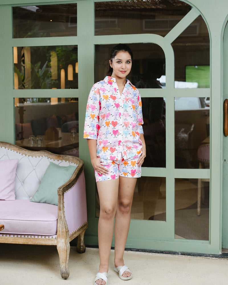 Load image into Gallery viewer, Happy Hearts Nightwear Set