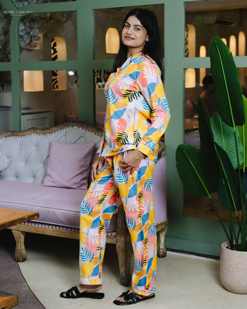 Load image into Gallery viewer, Yellow Meadow Nightwear Set