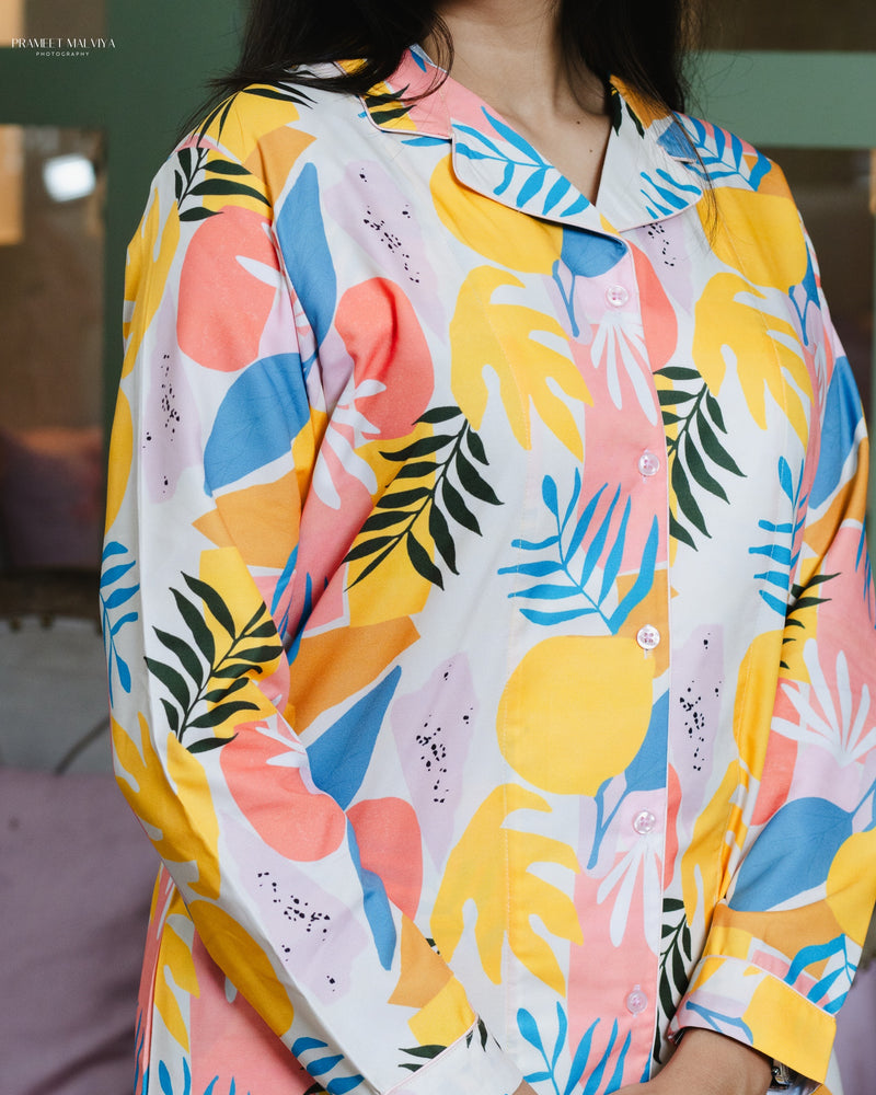 Load image into Gallery viewer, Yellow Meadow - Pajama set Nightwear Set