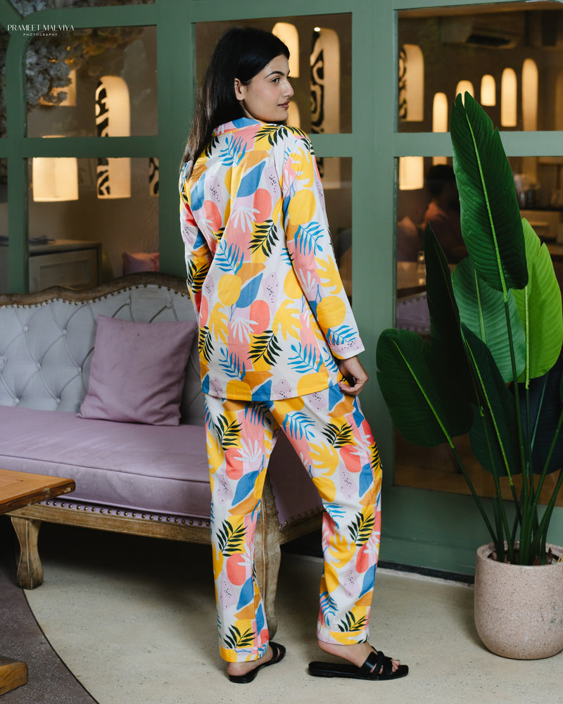 Load image into Gallery viewer, Yellow Meadow - Pajama set Nightwear Set
