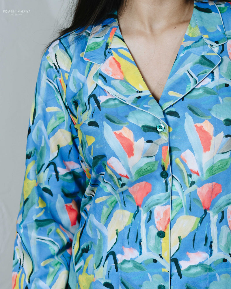 Load image into Gallery viewer, Fuzzy Floral Nightwear Set