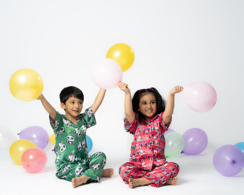 Load image into Gallery viewer, Paws & Play Kids Satin Nightwear Set
