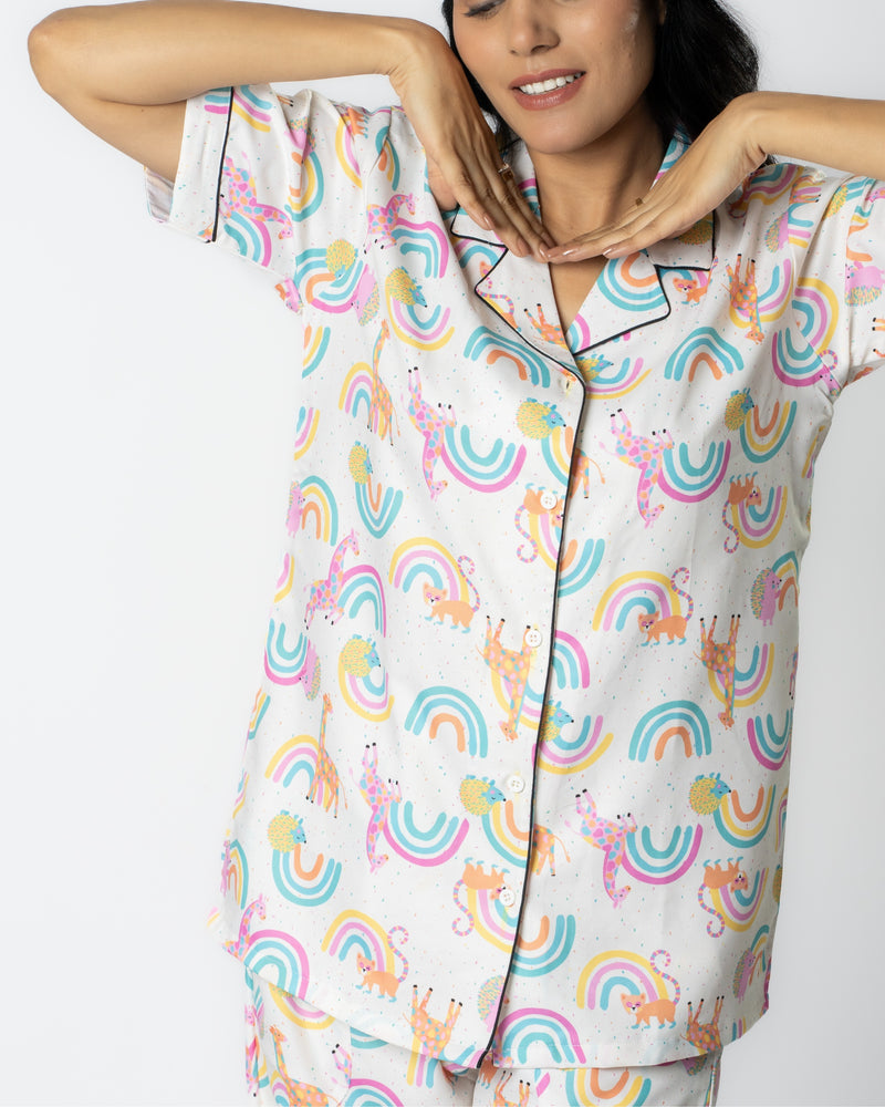 Load image into Gallery viewer, Rainbow Frolic Nightwear Set