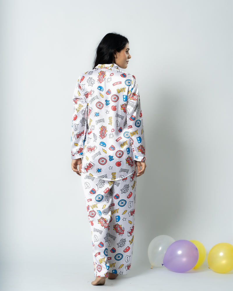 Load image into Gallery viewer, Smaaaaash Satin Women Nightwear Set