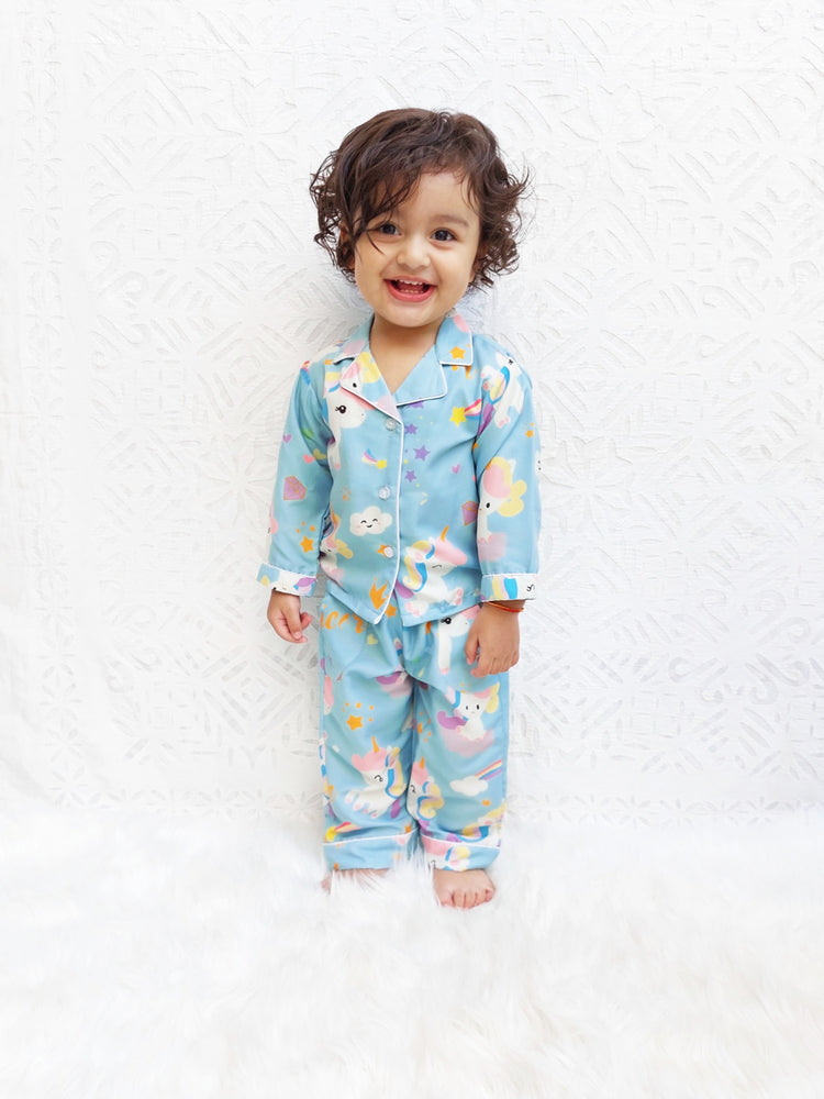 Load image into Gallery viewer, Starry Unicorn Kids Nightwear Set