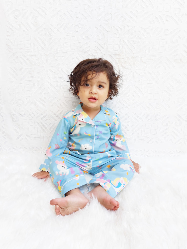 Load image into Gallery viewer, Starry Unicorn Kids Nightwear Set