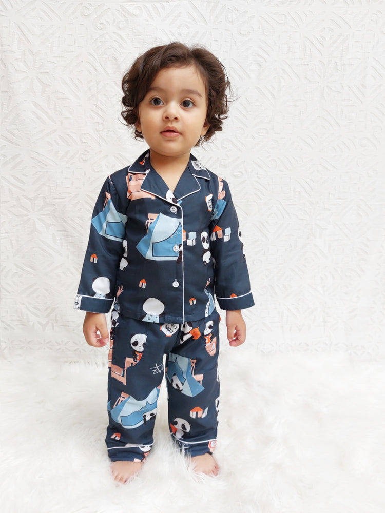 Load image into Gallery viewer, Panda went Camping Kids Nightwear Set