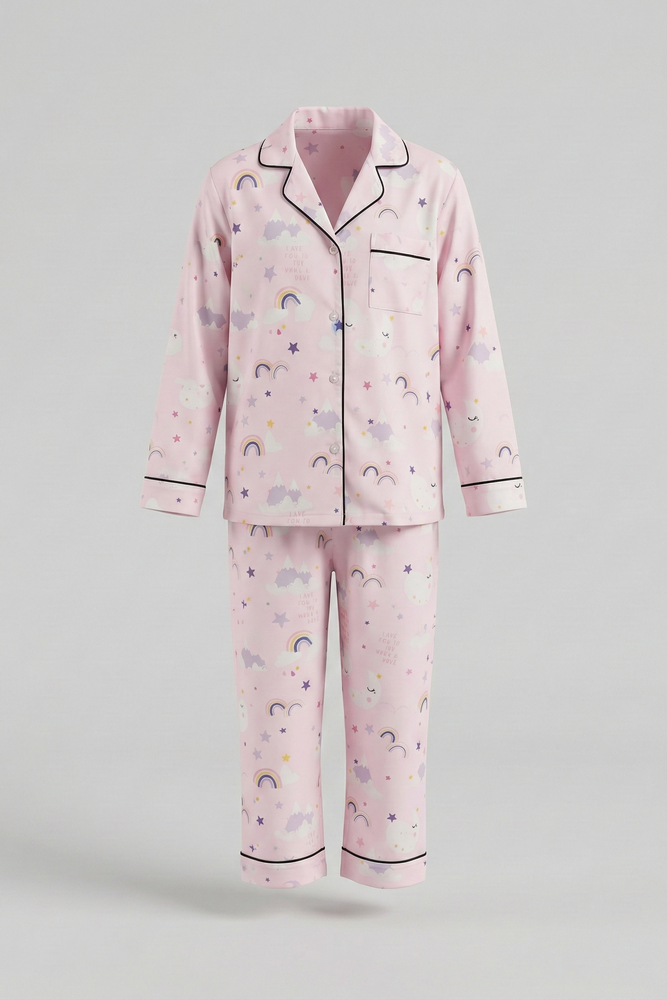 Load image into Gallery viewer, Stardust Pink Kid's Nightwear Set