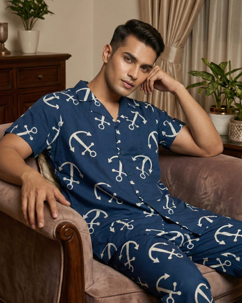 Load image into Gallery viewer, The Commodore Men's Nightwear Set