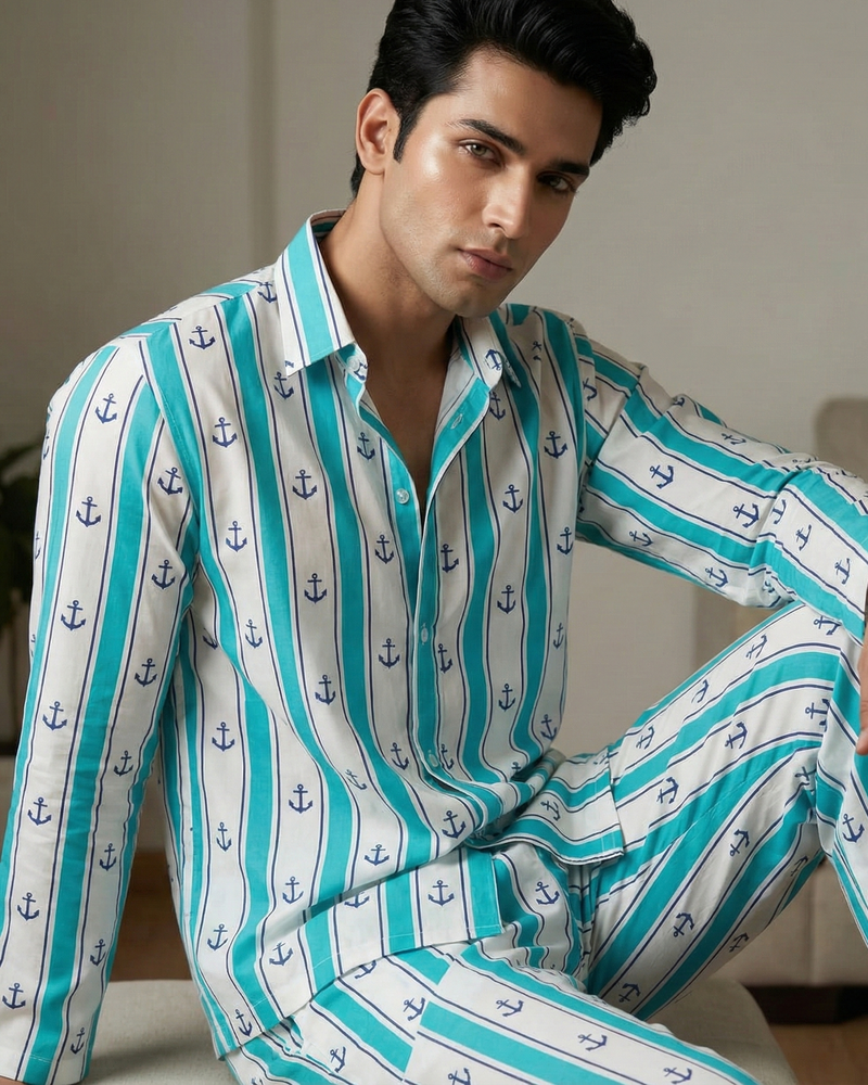 Load image into Gallery viewer, The Mariner Men's Nightwear Set