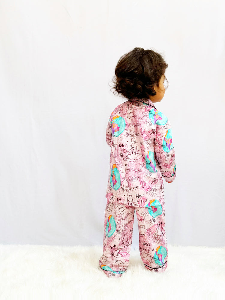Load image into Gallery viewer, Wanderlust Kids Nightwear Set