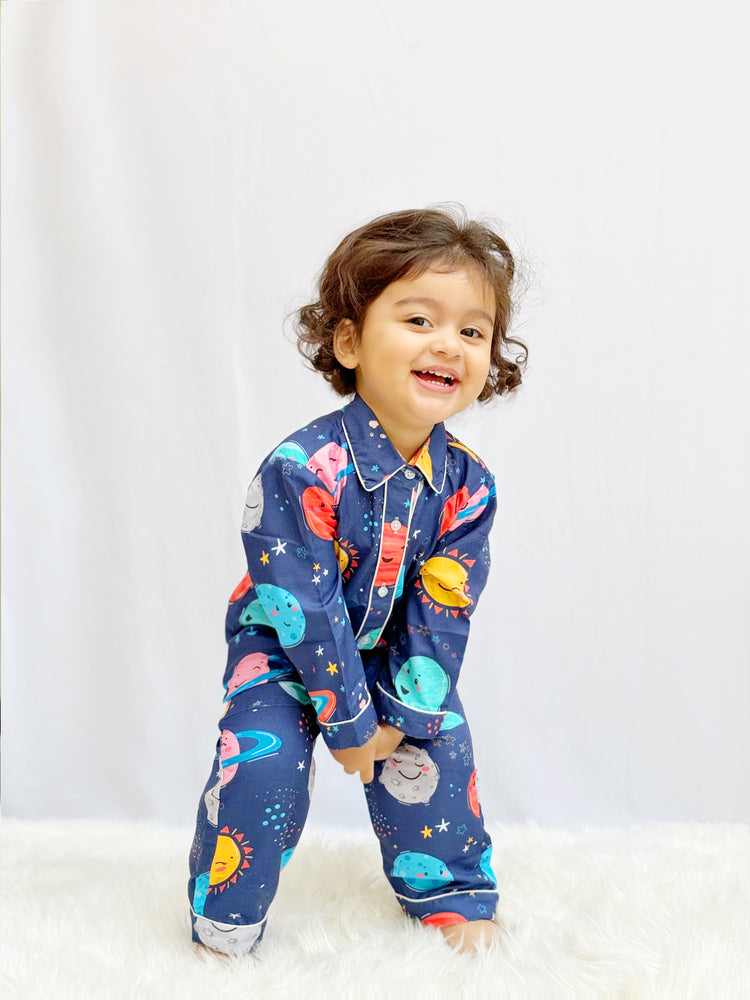 Load image into Gallery viewer, Solar System Pajama set Nightwear Set