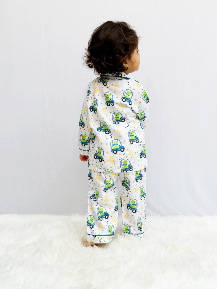 Load image into Gallery viewer, Baby T-rex Pajama Set Nightwear Set
