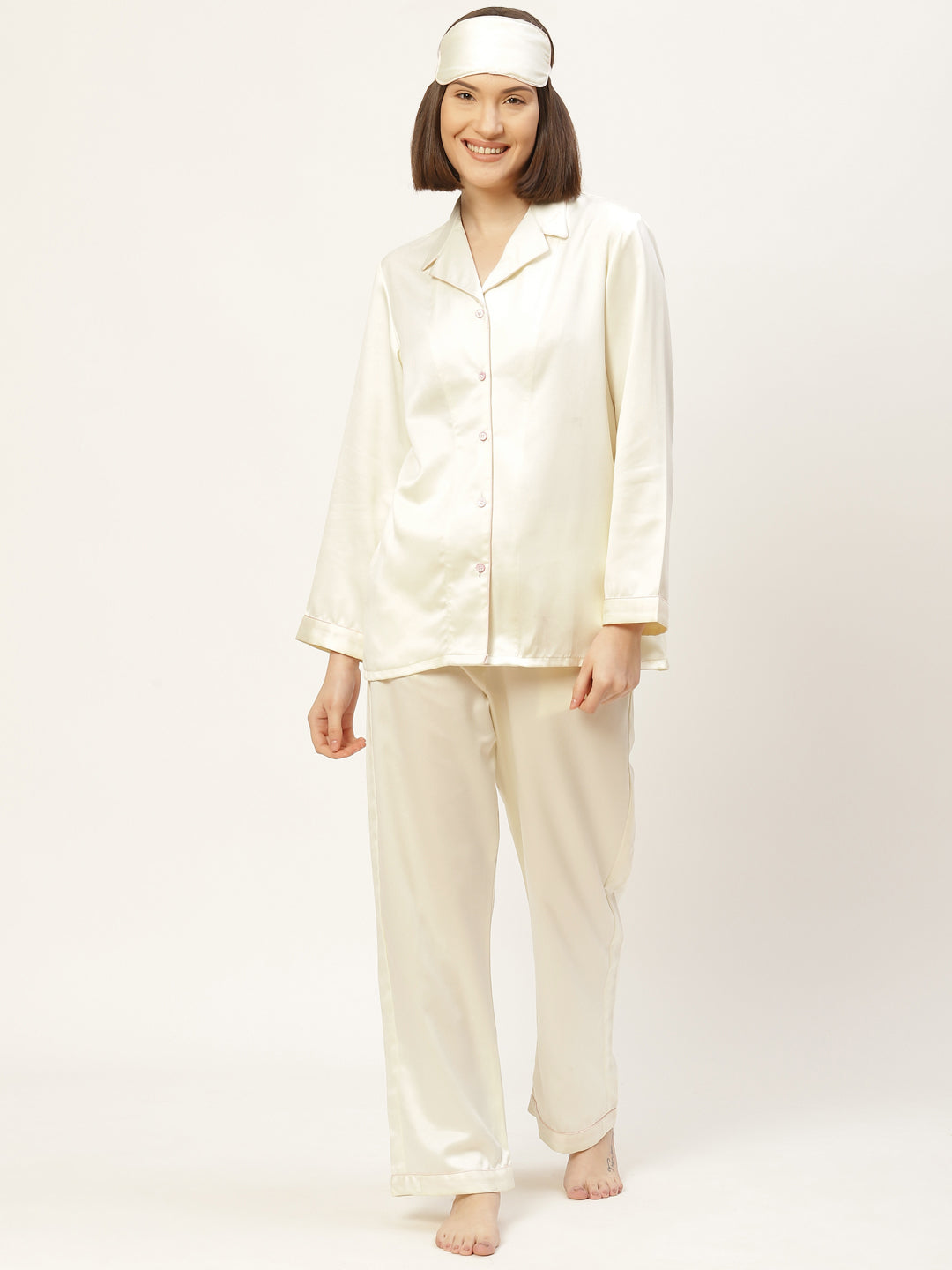 Cream silk outlet pyjamas