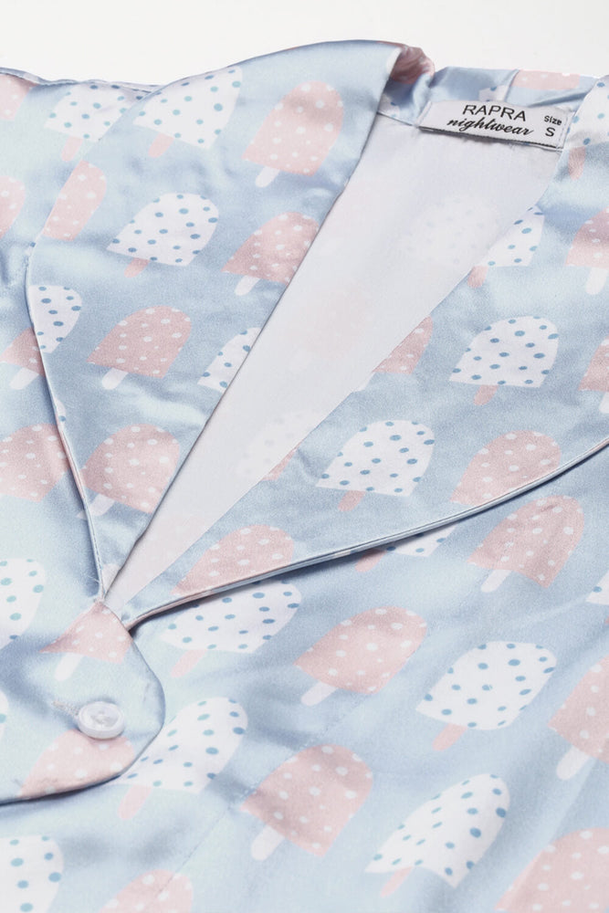 Load image into Gallery viewer, BLUE POLKA POPSICLE NIGHTWEAR SET