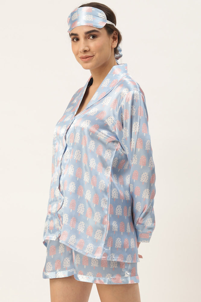 Load image into Gallery viewer, BLUE POLKA POPSICLE NIGHTWEAR SET