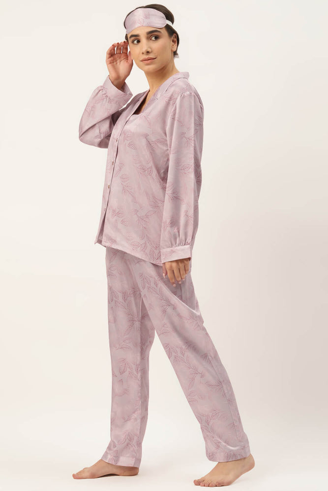 Load image into Gallery viewer, LEAVES ROSE GOLD NIGHTWEAR SET