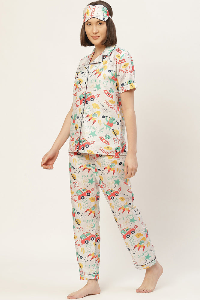 Load image into Gallery viewer, Dino Car Nightwear Set