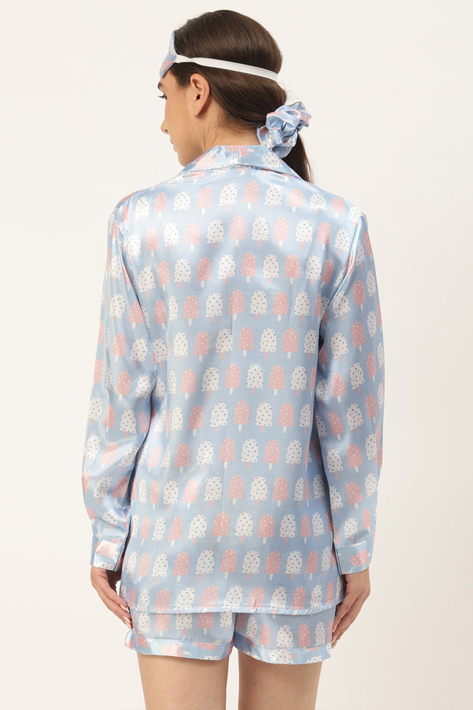 Load image into Gallery viewer, BLUE POLKA POPSICLE NIGHTWEAR SET