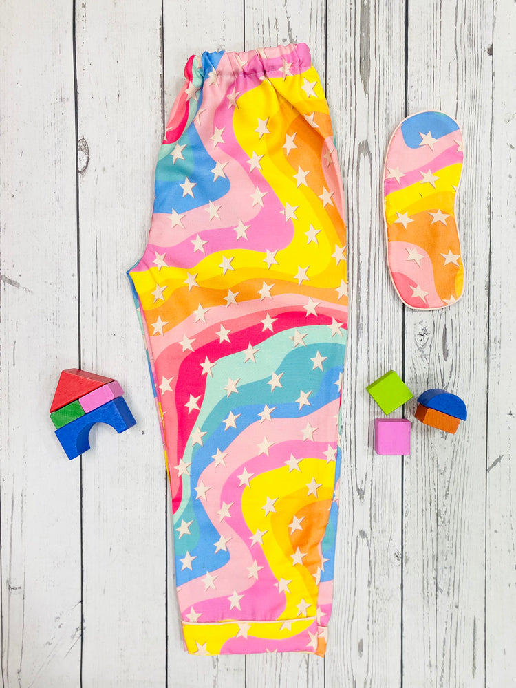 Load image into Gallery viewer, Rainbow Stars Kids Nightwear Set