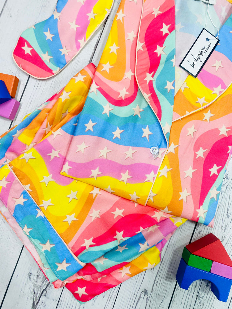 Load image into Gallery viewer, Rainbow Stars Nightwear Set