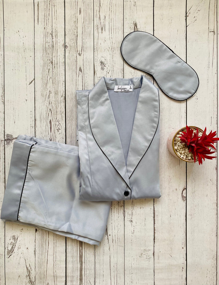 Load image into Gallery viewer, Chalk dust Satin Nightwear Set