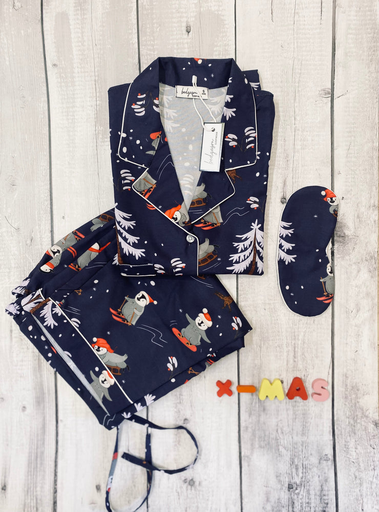 Load image into Gallery viewer, White Christmas Men Nightwear Set