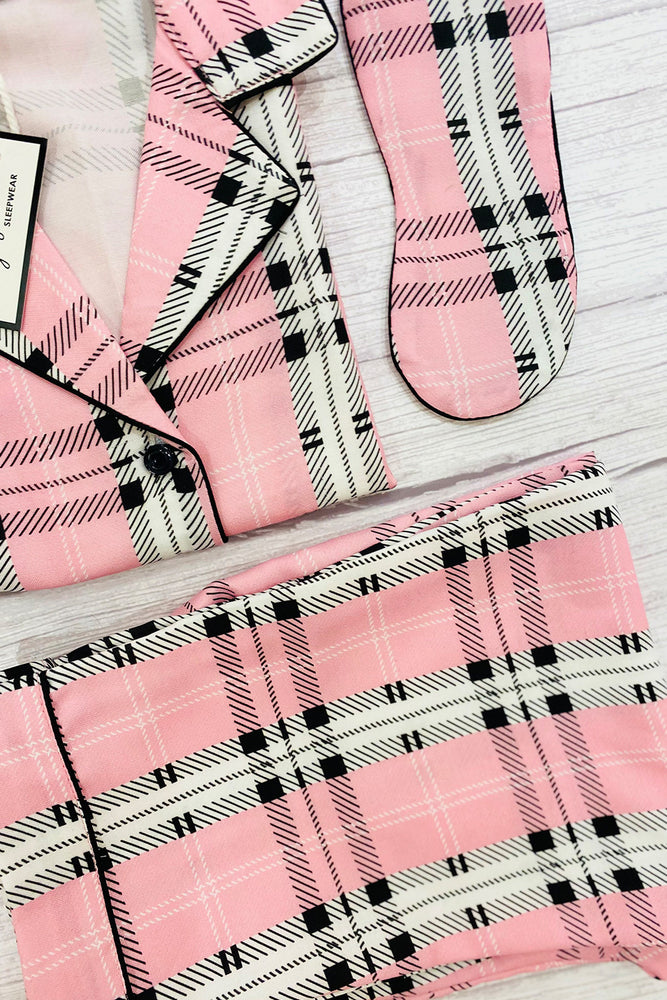 Load image into Gallery viewer, Gingham Pink Kids Nightwear Set