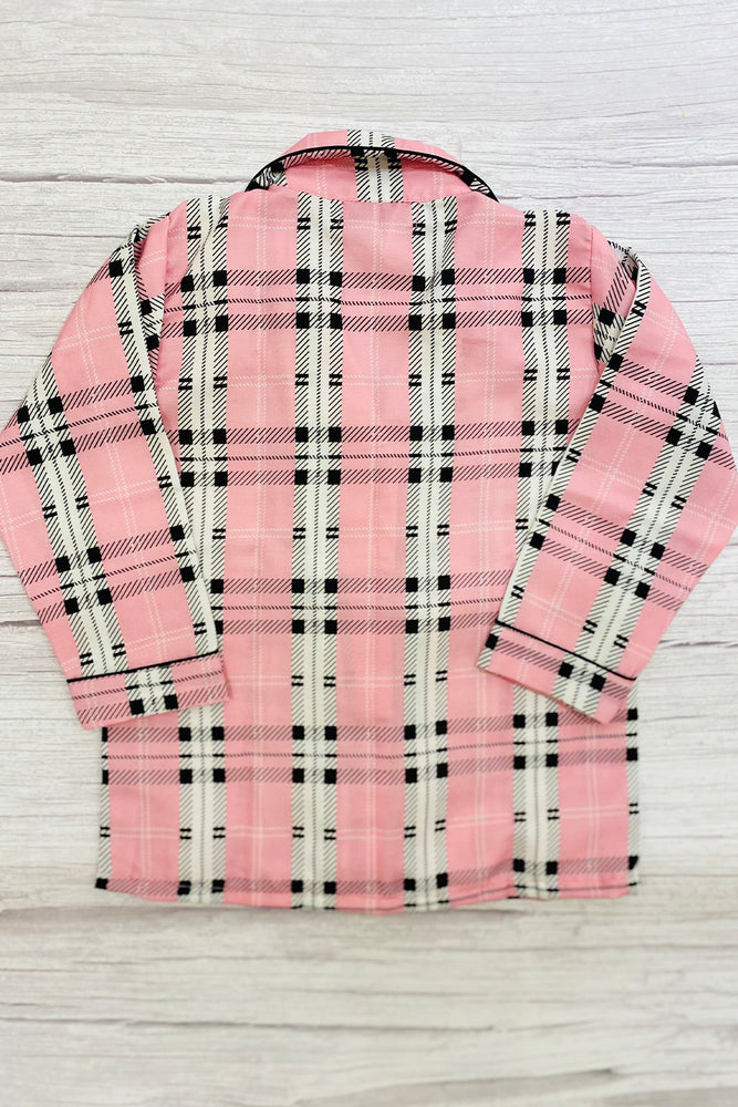 Load image into Gallery viewer, Gingham Pink Kids Nightwear Set