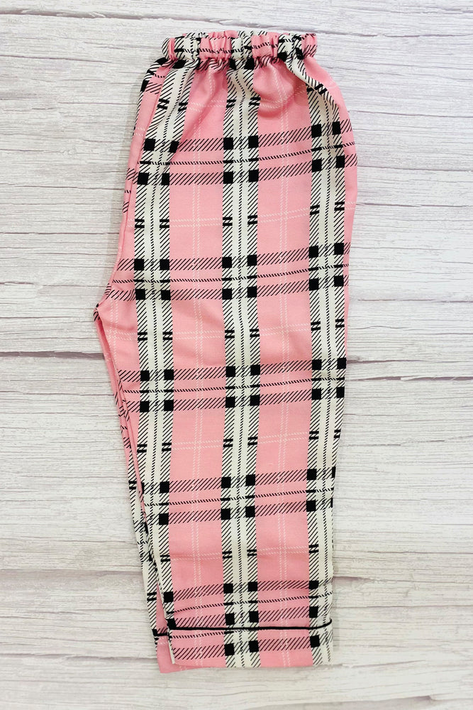 Load image into Gallery viewer, Gingham Pink Kids Nightwear Set