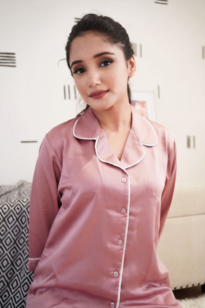 Load image into Gallery viewer, COTTON CANDY LUXE SATIN NIGHTWEAR SET