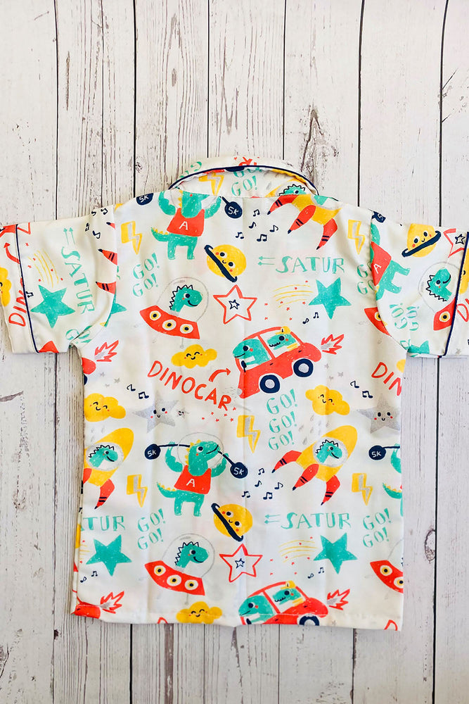 Load image into Gallery viewer, Dino car Men Nightwear Set