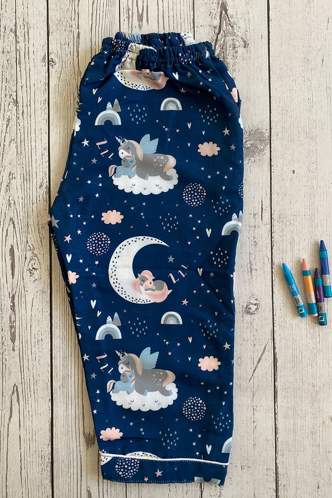 Load image into Gallery viewer, Sleeping Unicorn Kids Nightwear Set