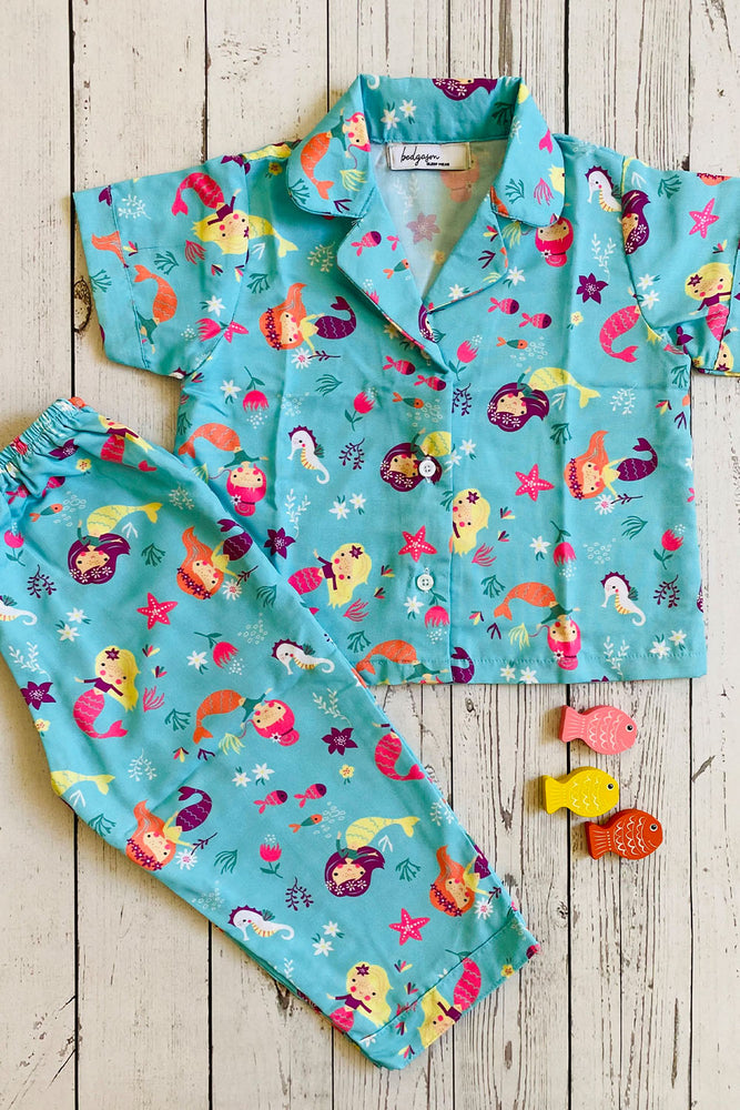 Load image into Gallery viewer, Little mermaid Kids Nightwear Set