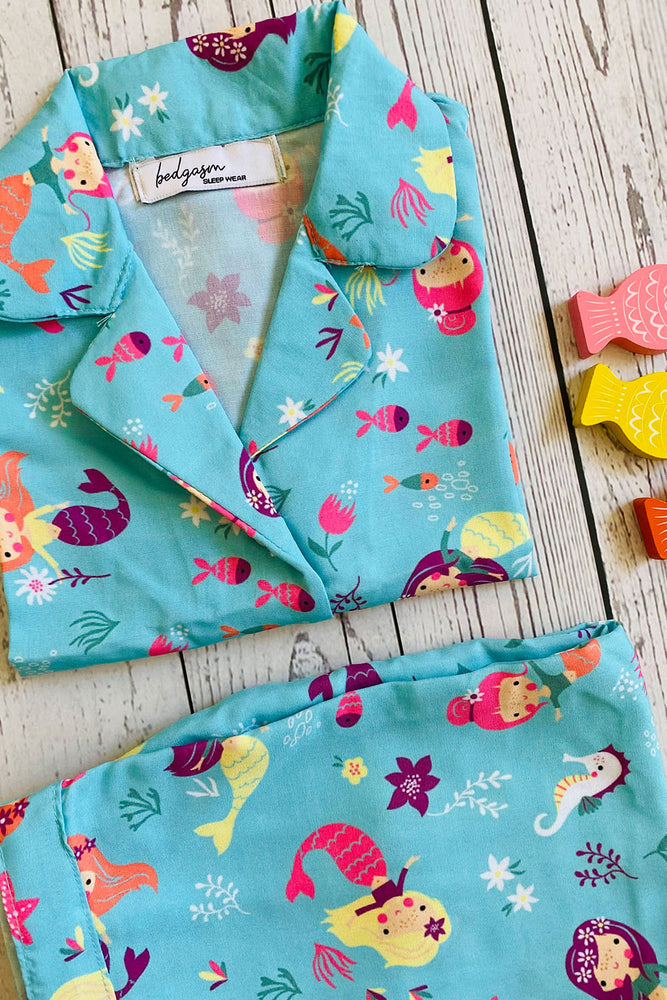 Load image into Gallery viewer, Little mermaid Kids Nightwear Set