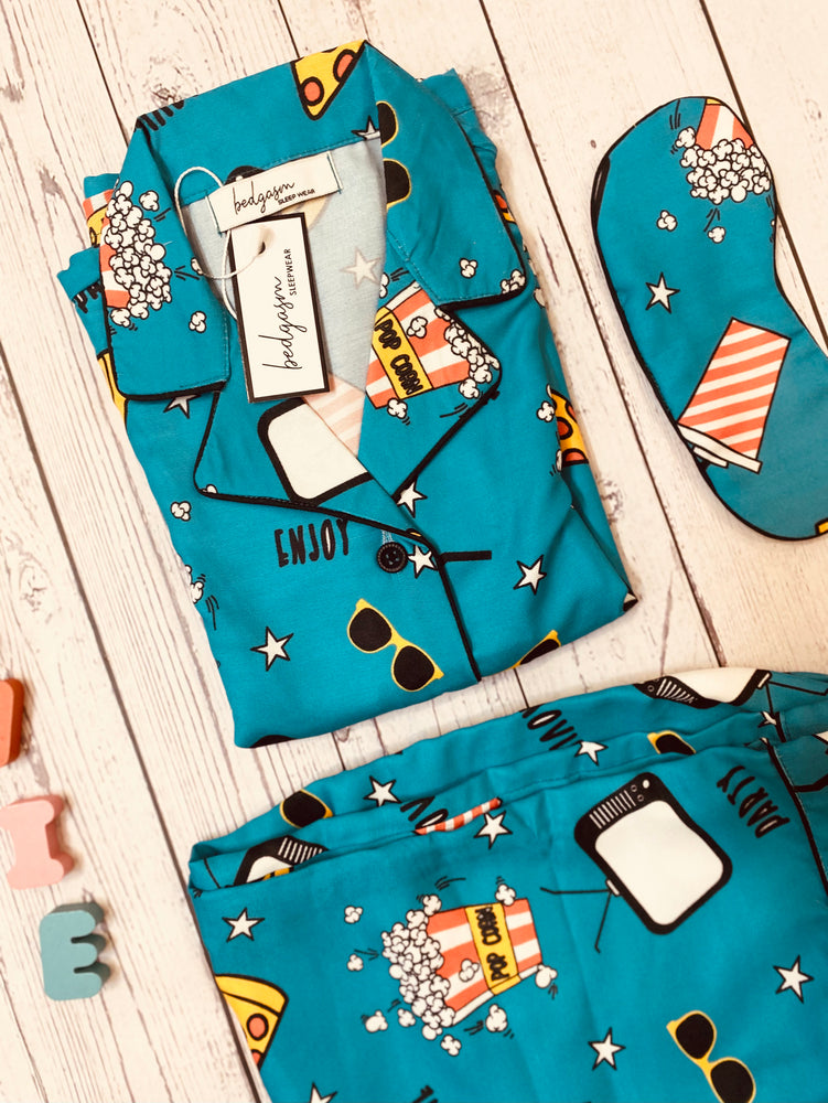 Load image into Gallery viewer, Movie Popcorn Men Nightwear Set