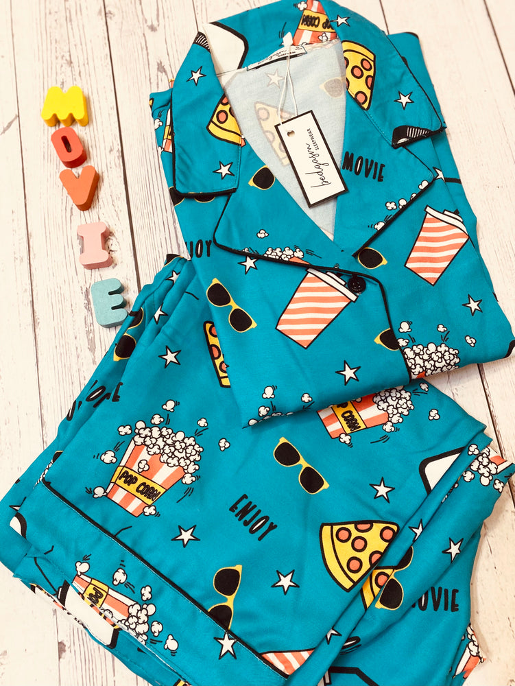 Load image into Gallery viewer, Movie Popcorn Nightwear Set