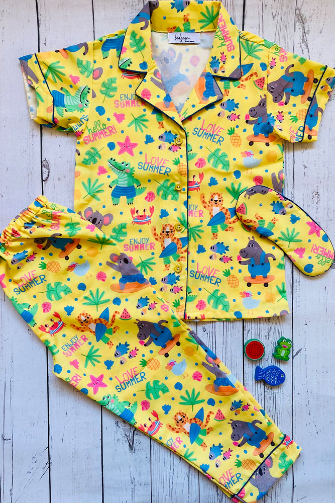 Load image into Gallery viewer, Love Summer_ Safari Kids Nightwear Set