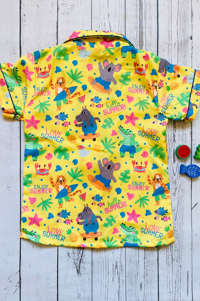 Load image into Gallery viewer, Love Summer_ Safari Kids Nightwear Set