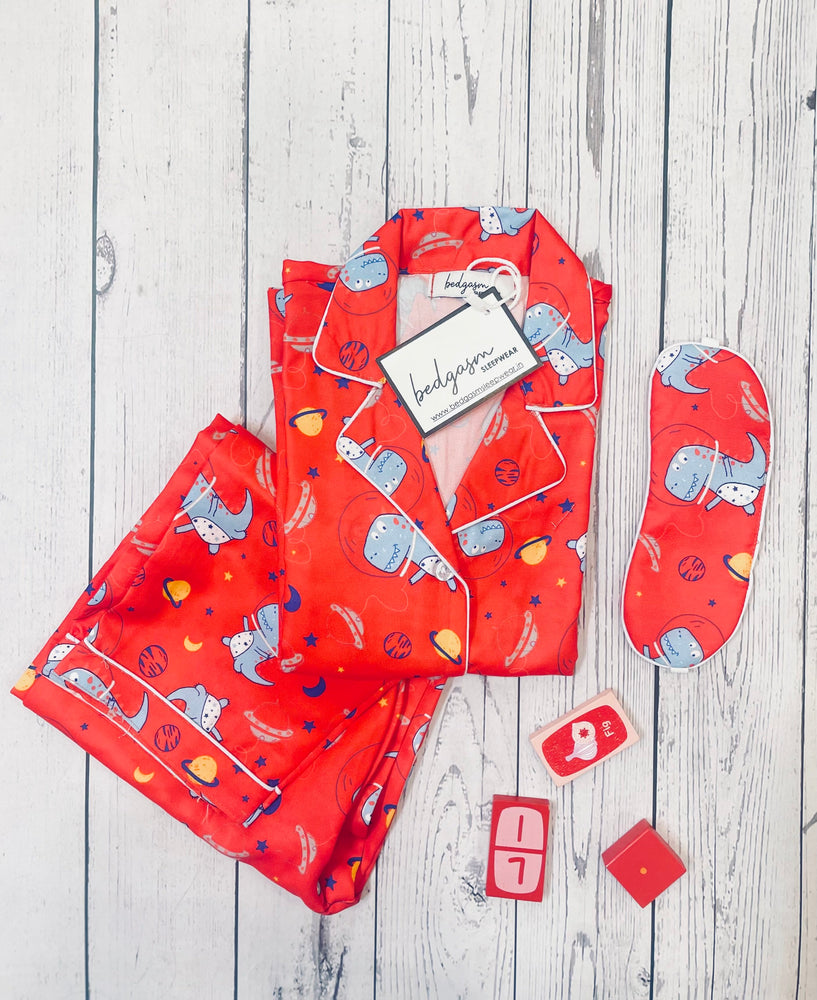 Load image into Gallery viewer, Dino in a Suit Kids Nightwear Set