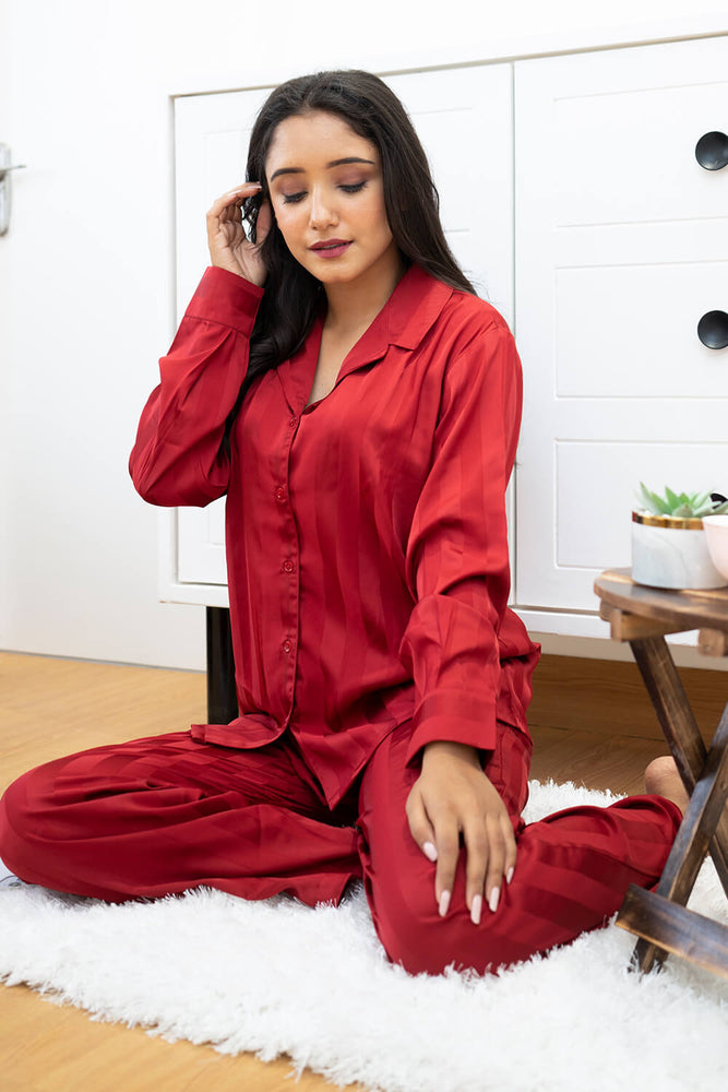 Load image into Gallery viewer, CELESTE - ROUGE NIGHTWEAR SET