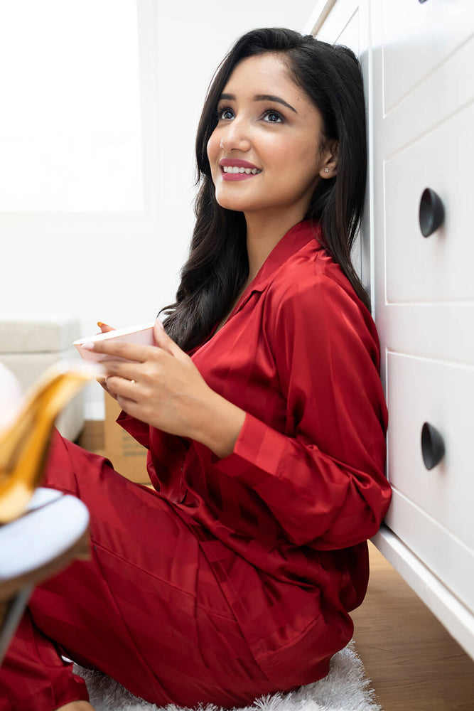 Load image into Gallery viewer, CELESTE - ROUGE NIGHTWEAR SET