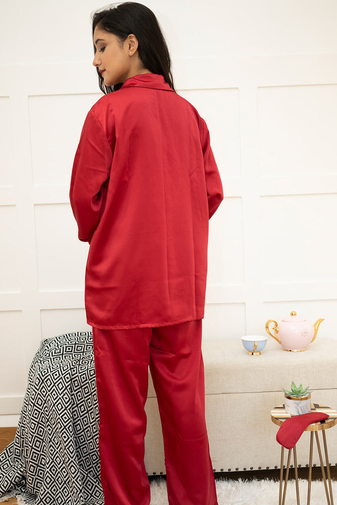 Load image into Gallery viewer, ROUGE LUXE SATIN NIGHTWEAR SET